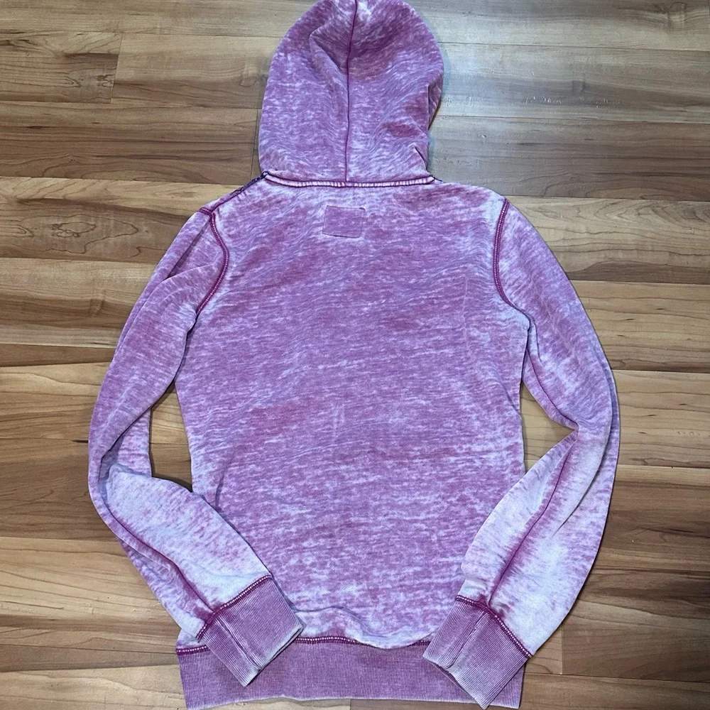 Billabong Vintage Y2K Purple Lace Geometric Burnout Hoodie - Picture 16 of 16